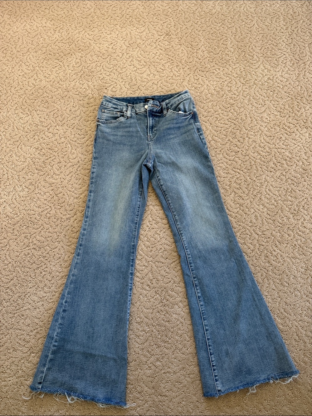 Express 70’s Flare Midrise Medium Blue Jeans